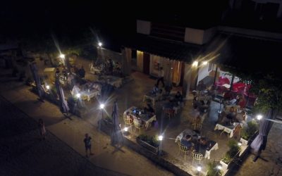 Vue aérienne du restaurant de nuit 15 août 2017